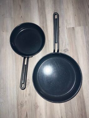 2 Williams Sonoma Greenpan Stanley Tucci Ceramic Nonstick Frypan Set 10” & 6”